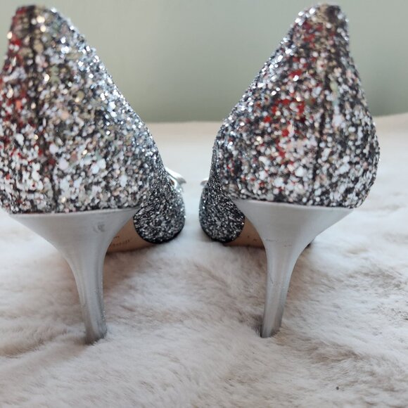 JIMMY CHOO ROMY 85 Pumps Bow Glitter - Picture 9 of 12